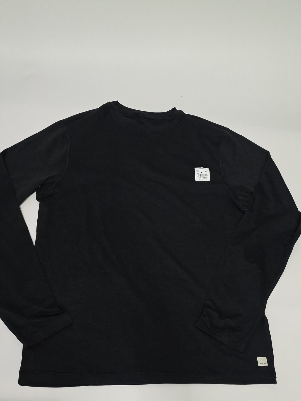 NWT Men's Vuori Ponto Performance Long Sleeve. Size Large & Color Black Heather